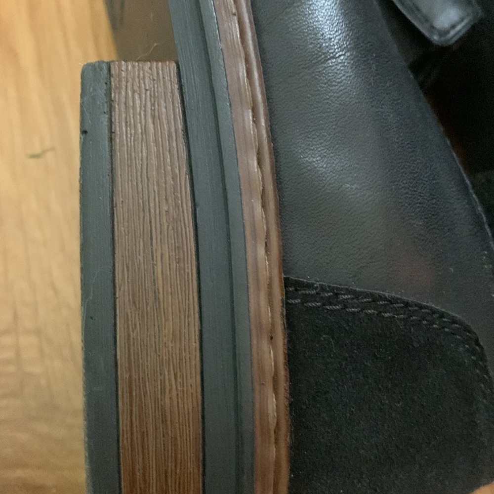 Rieker Mens Black Leather Shoes size 44 US Size 11 Like New Condition Sl… - Picture 14 of 16